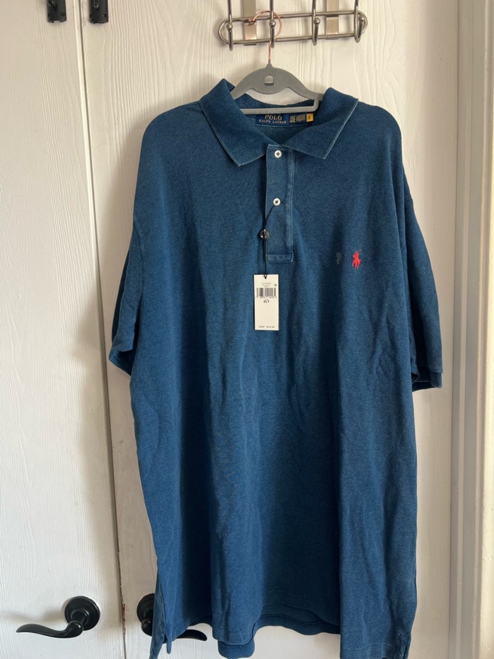 Polo Ralph Lauren Indigo Blue Polo Short Sleeve Shirt 2XLT NWT Casual Preppy